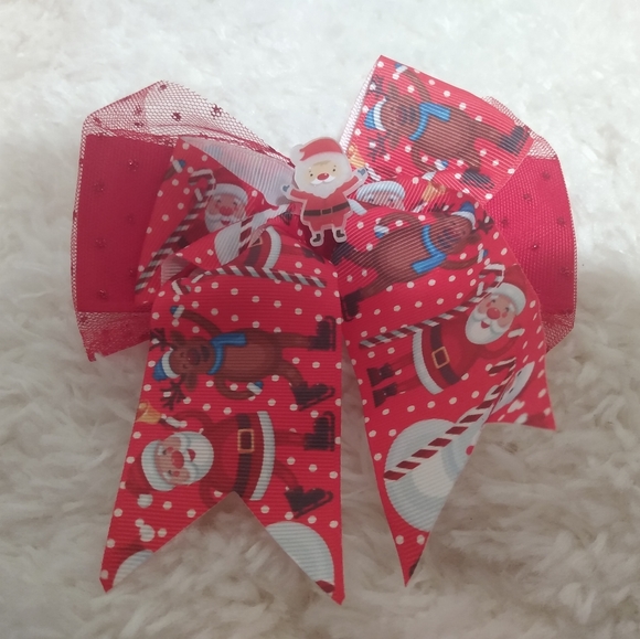 ❤️ HOST PICK ❤️ Nwot hand crafted Christmas 4 pc hair clip bundle - Picture 5 of 8